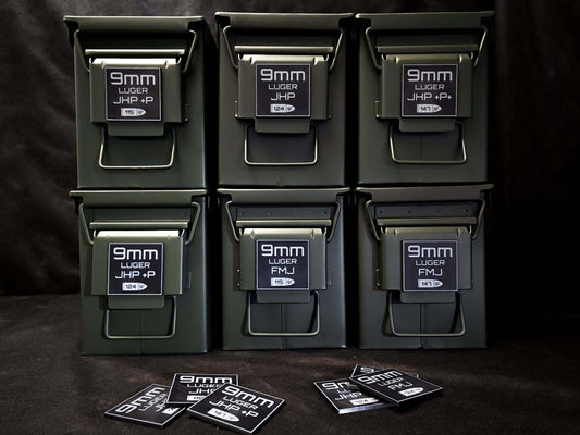 Ammo Can Labels - Pistol Calibers at MOD-5 Designs