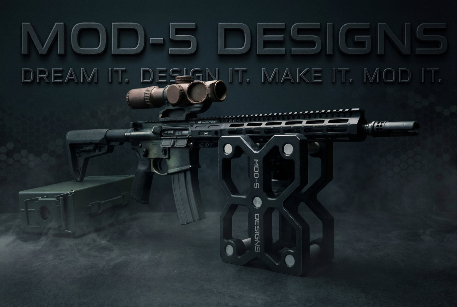 Portable tactical shooting rest by MOD-5 Designs for precision rifle stability